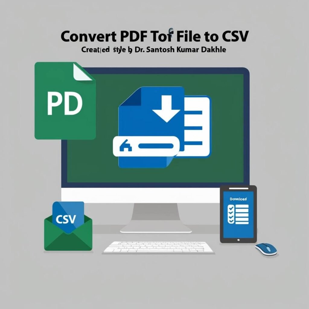 how to convert pdf to csv in excel